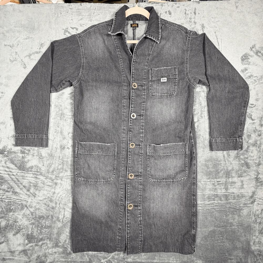 Lee Denim Jacket Long Sleeve Button Down Size S Casual Wear Gray Comfortable‎